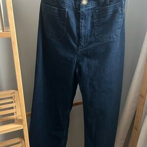 MAEVE Anthropologie Dark Blue wide Leg Jeans